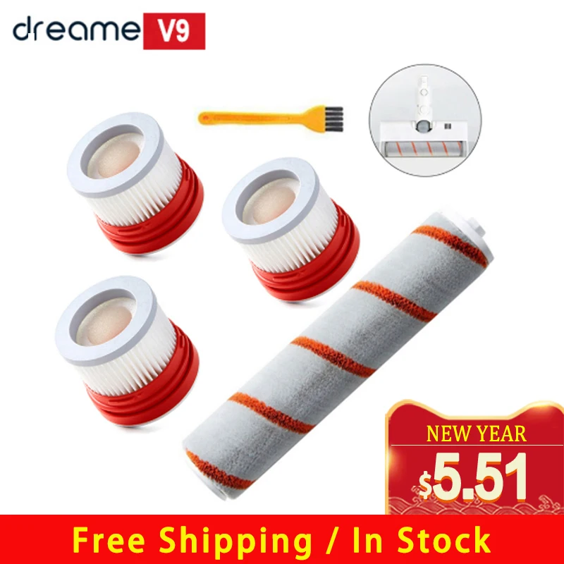 

Replacement HEPA Filter Roller Brush kit for Dreame V9 / V10 Handheld Cordless Vacuum Cleaner Spare Parts Accessories
