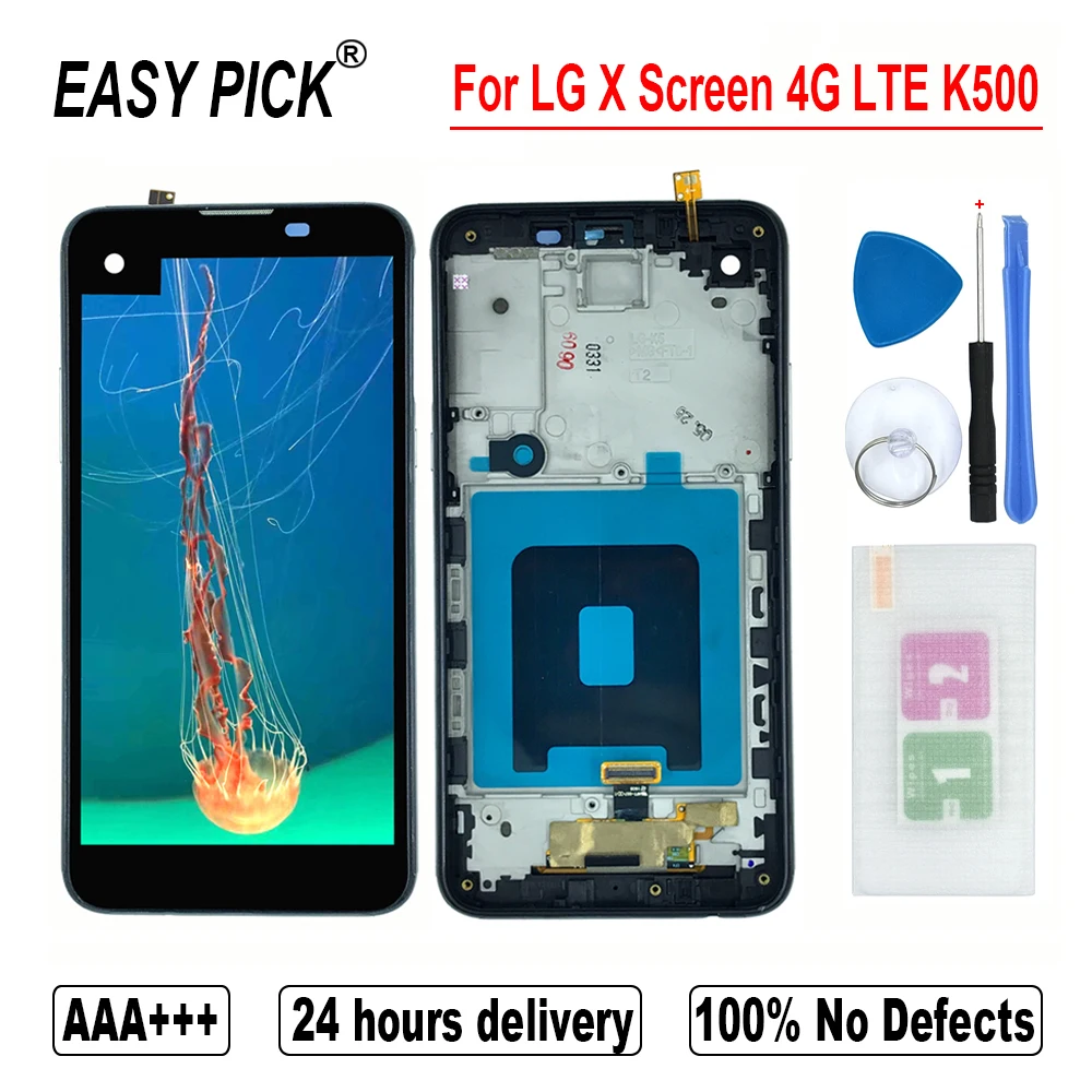 Кодирующий преобразователь сенсорного экрана в сборе ЖК-дисплей для LG X K500 K500DS
