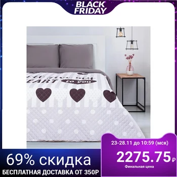 

Bedspread "Ethel" Euro My heart, 230х210 cm, microfiber 5092834