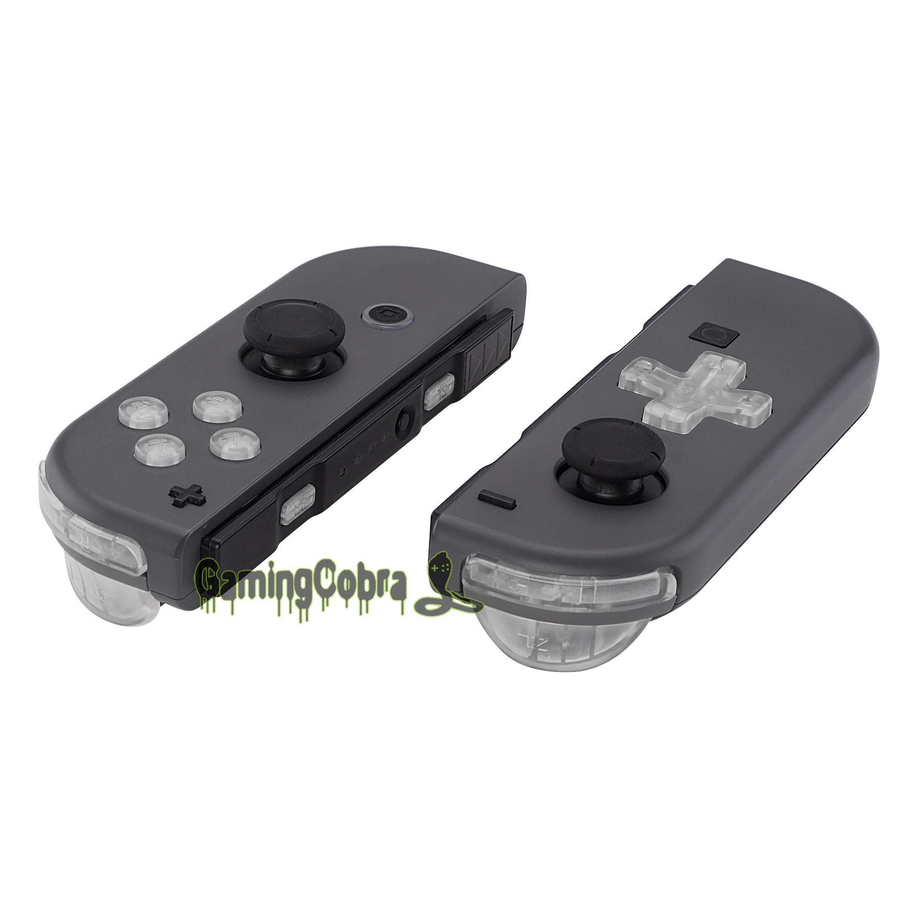 

Transparent Clear Replacement D-pad ABXY Keys SR SL L R ZR ZL Trigger Full Set Buttons w/ Tools for Nintendo Switch Joy-Con