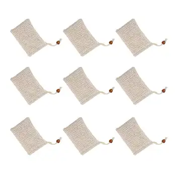 

5/9PCS Bubble Handmade Soap Bag Massage Handbag Mesh Bathroom Bag Cleaning Tools Shower Accessories