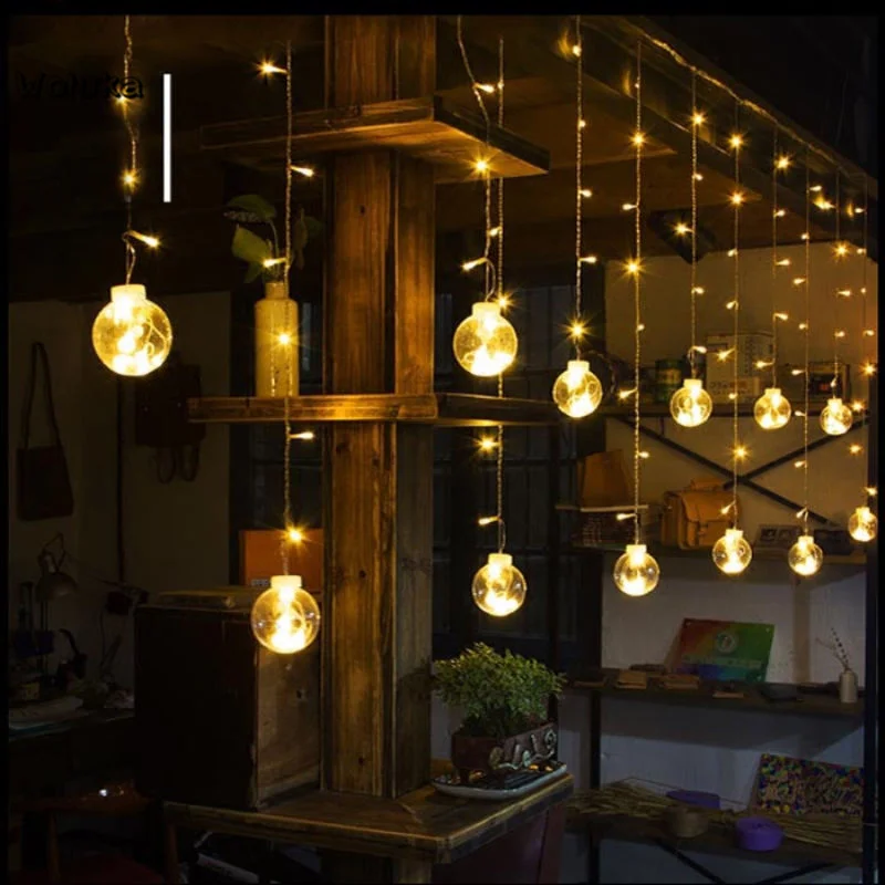 LED Ball-shaped lamp String Light Copper Flashing Starry Light Room Decoration Creative Hanging Lamp CD50 W05