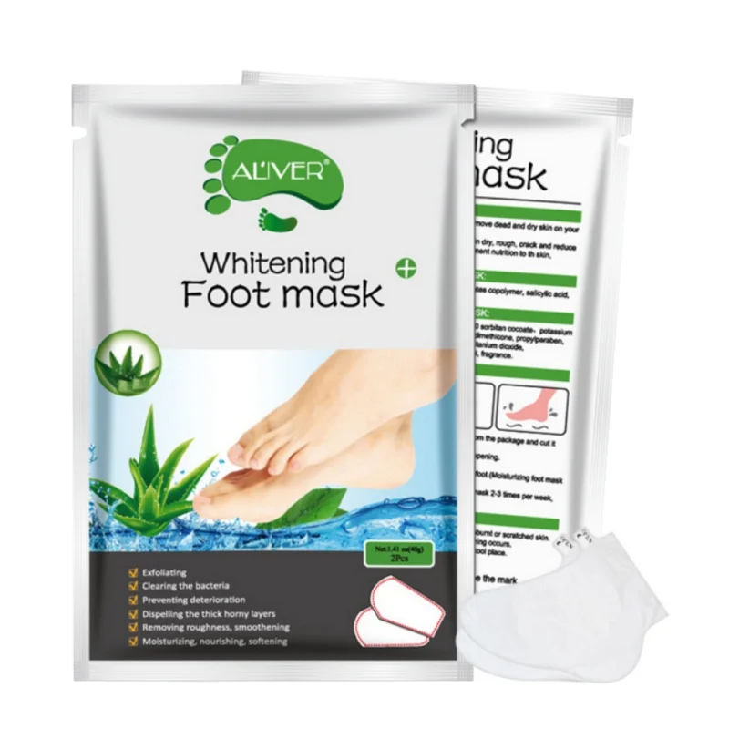 

Aloe 2 Pcs Exfoliating Peel Foot Mask Baby Soft Feet Remove Callus Hard Dead Skin Foot Care Socks