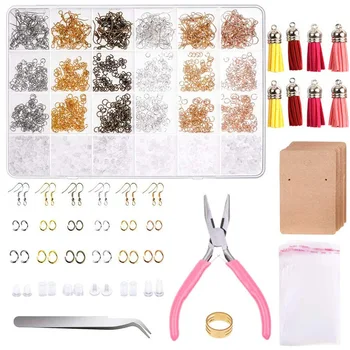 

2000+pc Large Jewellery Making Starter Kit DIY Beads Tools Findings 3 Floor Storage Box for Jewelry Making Earring Hooks