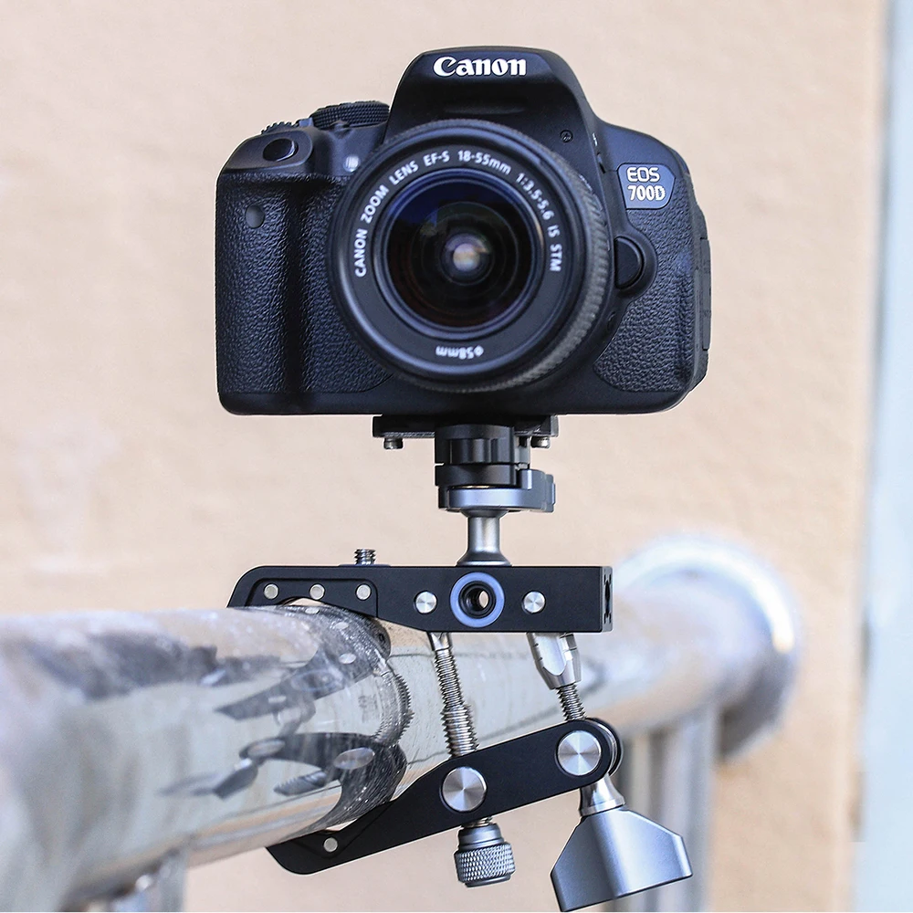 

Aluminum DSLR Camera Clamp Holder Clip Travel Plier-Type Photography Bracket with Two Locking Modes for Canon Nikon Sony A6400