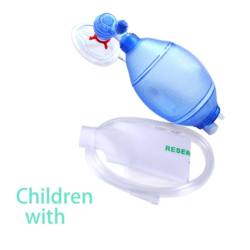 ПВХ одноразовый ручной респиратор с кислородная трубка сумка-резервуар маска чехол для взрослых или детей - Цвет: Children Style