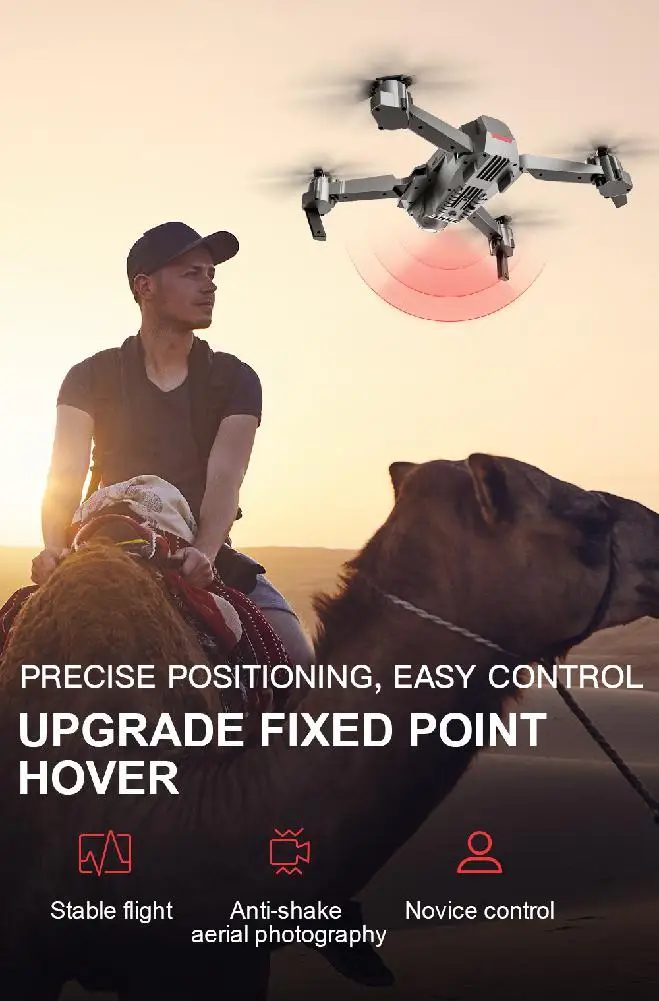 GPS Drone with 4K 1080P HD Dual Camera 5G Wifi RC Quadcopter Optical Flow Positioning Foldable Mini Drone VS E520S E58