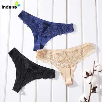 

3pcs/lot Lace Panties For Women Sexy Underwear Fashion Panty Breathable Soft Lingerie Briefs Low-Rise Seamless Panty Female Unde