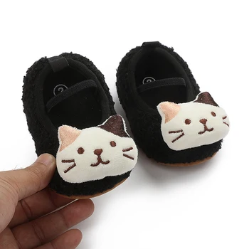 

Newborn Baby Girls Boys Winter Keep Warm Shoes First Walkers Sneakers Cute Cat Crib Infant Toddler Footwear Boots Prewalkers New