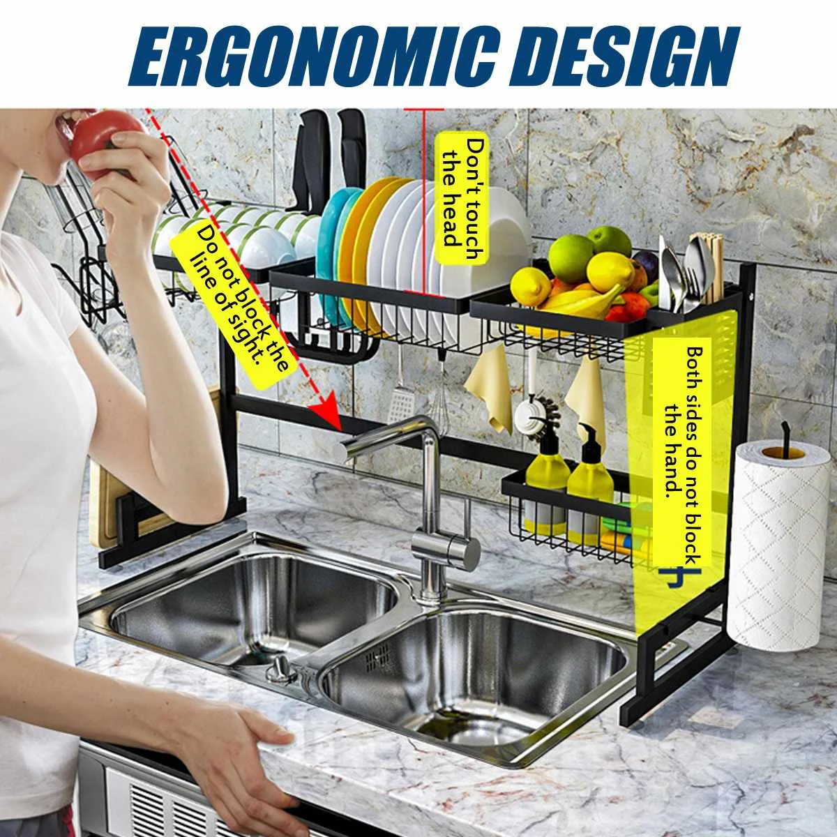 

Multifunction Stainless Steel Kitchen Shelf Rack Drying Drain Storage Holders Kitchen Plate Dish Cutlery Cup Drain Rack Kitchen