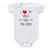 I Love My Uncle This Much Funny Newborn Baby Cotton Romper Infant Girls Boys Short Sleeve Fashion Kawaii Cute Jumpsuit Outfit 4