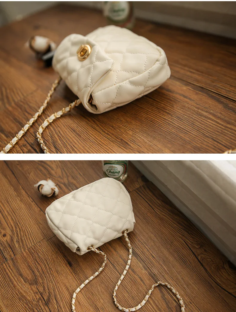 Korean version of the new diamond chain bag cloud bag simple Joker shoulder diagonal bag small fresh women's bag