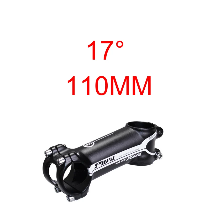 17 Degrees 110mm Новая матовая PURARAZA черного цвета; сплав 6/17 градусов MTB Алюминий сплав вынос руля для горного велосипеда дорожный велосипед ручки 28,6-31,8 мм - Цвет: 17 Degrees 110mm