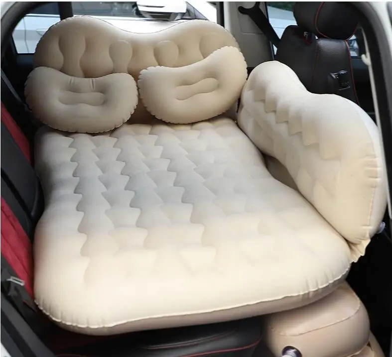 Car Travel bed with air pump Mattress Sleep Outdoor Soft Sofa Camping Air Matt Pillows Cushion Multifunctional Auto Accesories
