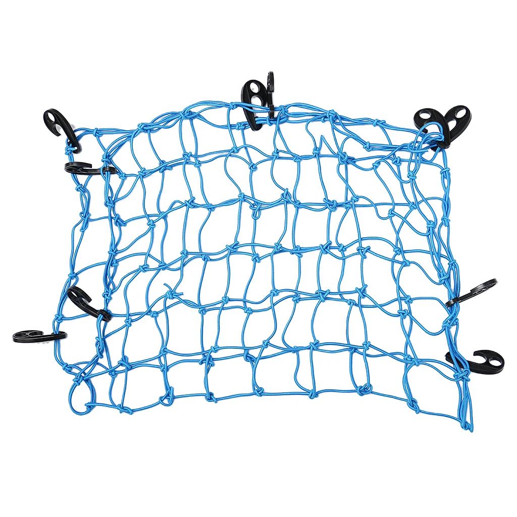 Elastic Car Trailer Roof Rack Boot Luggage Bungee Cord Cargo Net with 10 Hooks