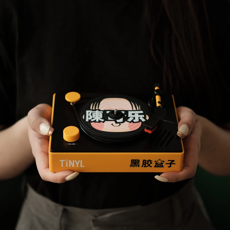3 Inch Mini Vinyl Turntable Record Player LP Disc 33 RPM Bluetooth Portable Gramophone Phonograph Speaker Antique Retro