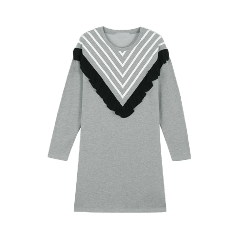 Платье vestido, элегантный свитер для грудного кормления, длинный рукав, однотонный, для беременных, Осенний хлопковый свитер для кормления, платье для беременных