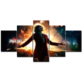 

Canvas HD Prints Pictures Framework 5 Pieces Joker Movie Art Paintings Home Wall Art Decor Posters