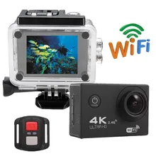 Ultra HD 4K Action Kamera 2,0 zoll WiFi 170D Mit Fernbedienung Gehen Wasserdicht Pro Fahrrad Helm Video Aufnahme sport Kamera DV