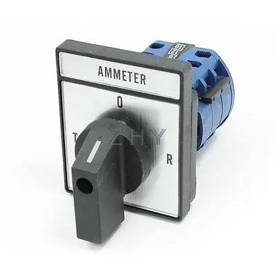 

380V 6A T-0-R-S Position 12 Screw Terminals Rotary Cam Combination Switch Black