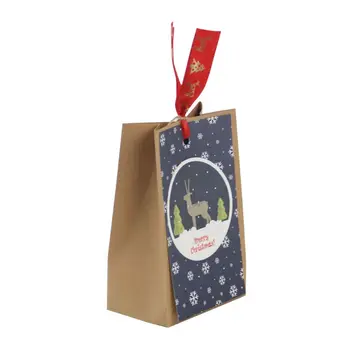 

12Pcs Christmas Gift Bags MediumPaper with Twine Handle Tag for Gift Giving