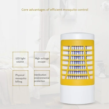 

HOT 2 PC Plug-in Bug Zapper Portable Power Electric Insect Trap - for Removes Flies Mosquitoes Gnats Moth and Bugs US Plug