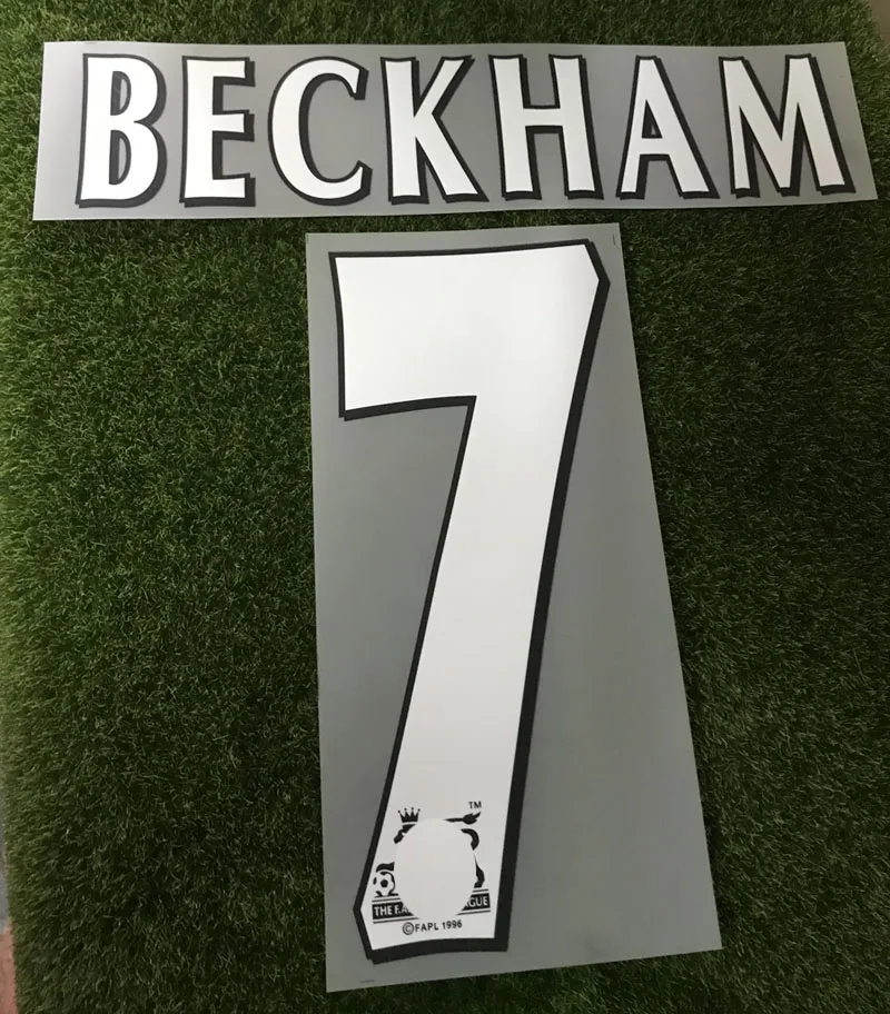 

Pu Material 1996-2007 EPL Nameset FA League Beckham Henry Bergkamp Fowler Printing Customize Any Name Number Iron Soccer Patch