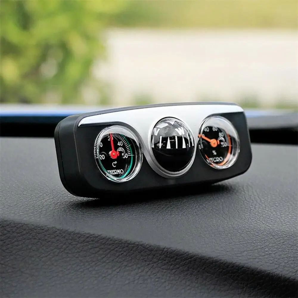 Car Accessories Travel Compass Navigation Ball 3 in 1 Hygrometer Thermometer Vehicle Dashboard | Спорт и развлечения