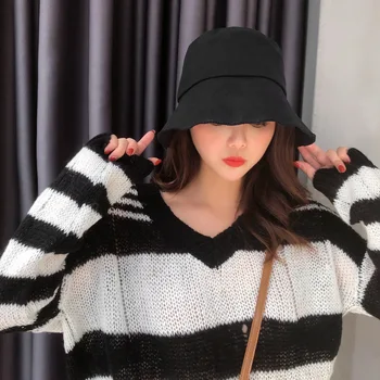 

pure-color short-eaved fisherman hat Chaozhou autumn men and women leisure sunshade sunscreen foldable basin hat spring sun hat