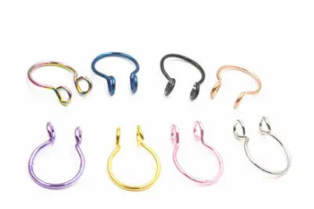 

1pcs Ear Clip Nose Rings Stainless Steel Nail Nasal Septum In Europe and The Puncture Accessories U Nose Ring Body Piercing