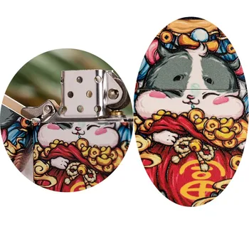 

Lighter Kerosene Creative Color Paint Windproof Wealth To The Account Vibrato Net Celebrity Personality Grinding Wheel Tide