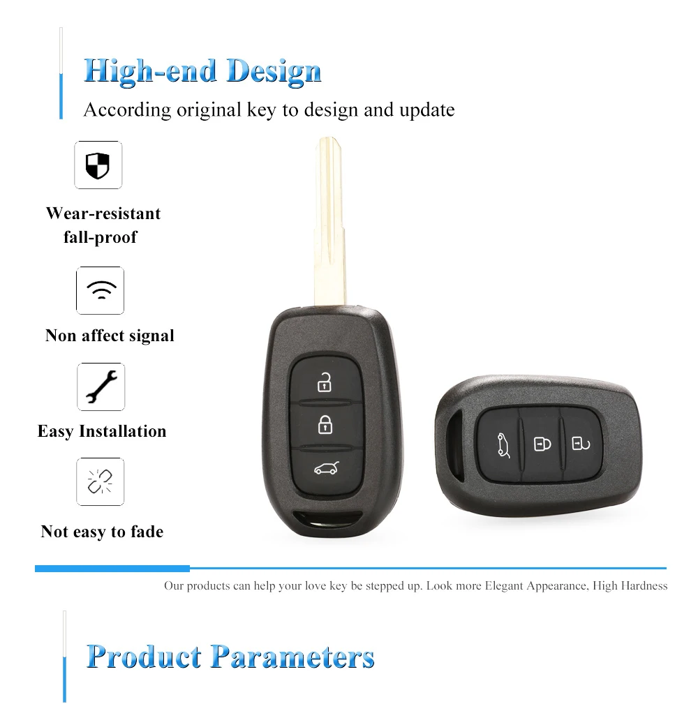 Keyforkess 3 pulsanti telecomando per auto portachiavi Shell per Renault Dacia Duster 2013 2014 2015 2016 -2018 HU136te VAC102 portachiavi sostituisci 7 Keyforkess 3 pulsanti telecomando per auto portachiavi Shell per Renault Dacia Duster 2013 2014 2015 2016 -2018 HU136te VAC102 portachiavi sostituisci - H4fd6de7a481c47bea88e56f7b59faed3s