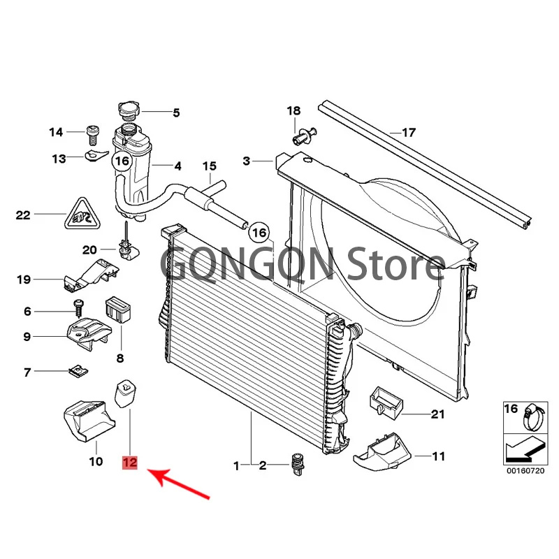 

CAR water tank top glue bm wE38 725tds 728i 728iL 730d 730i 730iL 735i 735iL 740d 740i M60 740i M62 740iL M60 740iL M62 Car wate