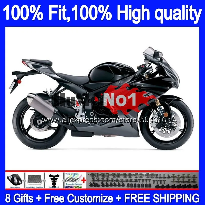 Инъекции для SUZUKI GSXR 750 600 GSXR750 K11 18MC. 52 GSXR600 2011 2012 2013 для детей 11, 12, 13, 14, 15, блестящий черный обтекатель - Цвет: No. 1