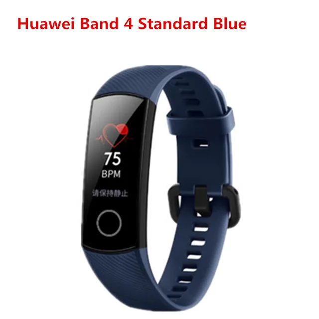 Умный Браслет huawei Honor Band 5, Amoled, цветной, 0,95 дюйма, тачпад, для плавания, для обнаружения пульса, сна, сна, обнаружения кислорода - Цвет: Band 4 Blue