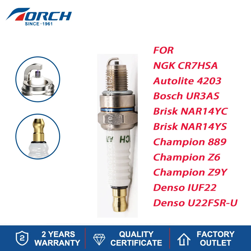 Engine Spark Plug TORCH A7RTC Replacement Is Suitable for Candle CR7HSA ...