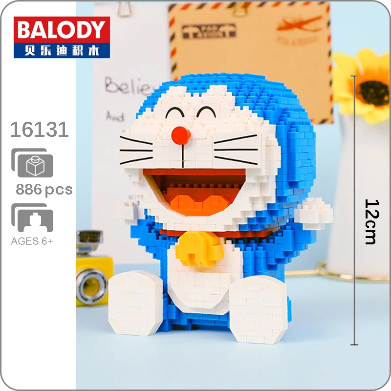 

Balody Doraemon Animal Blue Cat Anime Doraemon Building Blocks 3D Model DIY Diamond Bricks Assemble Toy for Boys Gifts
