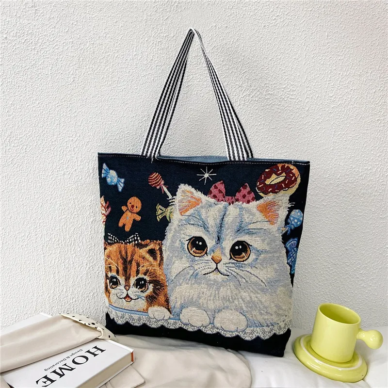 Fashion Folding Women Big Size Handbag Tote Ladies Casual Flower Printing Canvas Graffiti Shoulder Bag Beach Bolsa Feminina