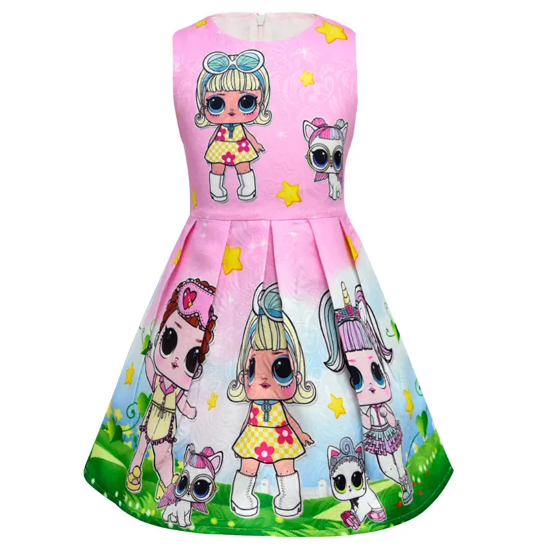 Платья для девочек; летнее платье-пачка принцессы для костюмированной вечеринки; праздничное платье для девочек с героями мультфильмов; одежда на год; детское платье