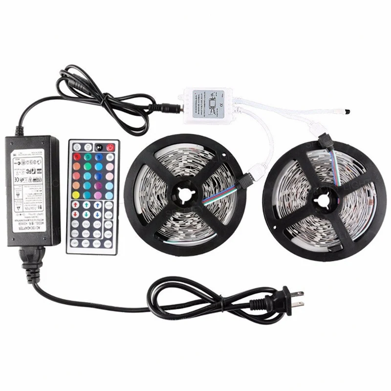 10M 15M 20M 30M Waterproof 5050 LED-Strip RGB DC 12V Flexible LED Strips 24 44 Keys Remote Controller Room TV Walls Decration (3)