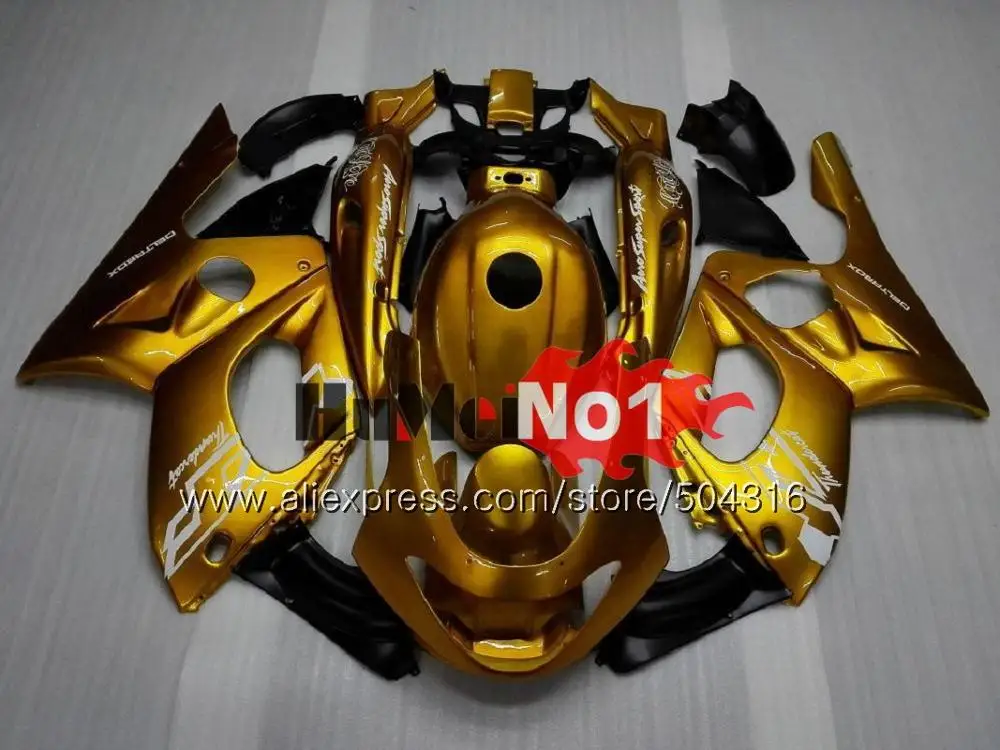 No. 9 Golden YZF 600R для YAMAHA Thundercat YZF-600R 39MC. 68 YZF600R 2002 2003 2004 2005 2006 2007 96 02 03 04 05 06 07 обтекатель глянцевый черный - Цвет: No. 9 Golden