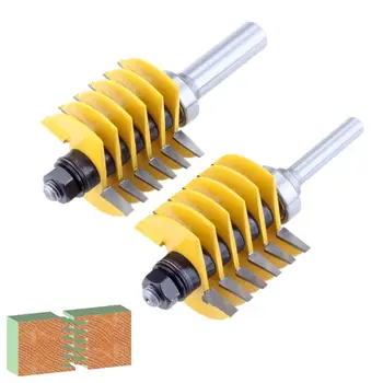 

1pc 8mm 1/2" Shank 2 Teeth Adjustable Finger Joint Router Bit Tenon Cutter Industrial Grade for Wood Tool
