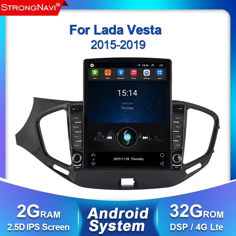 2 din 2.5D + IPS 32G для LADA Vesta 2015 2016 2017 2018 2019 автомобильный Радио мультимедийный видео
