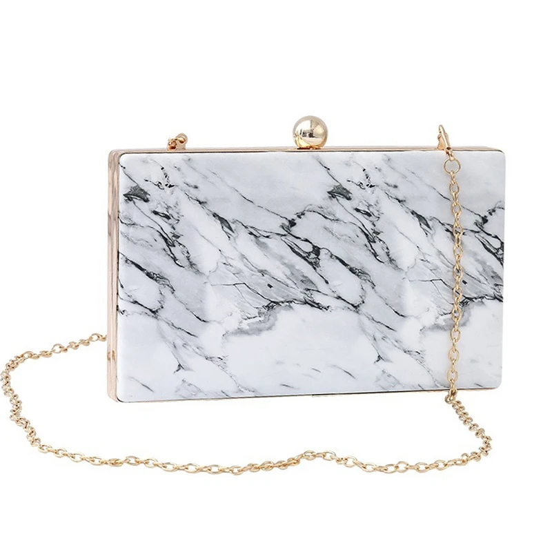 

BEAU-New Bag Marble Print Evening Clutch Bags Women Shoulder Bag Vintage Elegant Lady Party Wedding Cute Purses Handbags