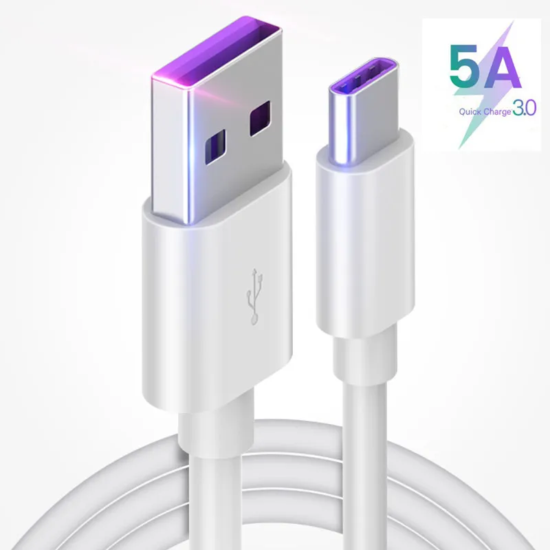 5A usb type C кабель для huawei P30 P20 mate 20 Pro Supercharge QC3.0 USBC Cabo Быстрая зарядка type-C шнур для телефона для samsung S10