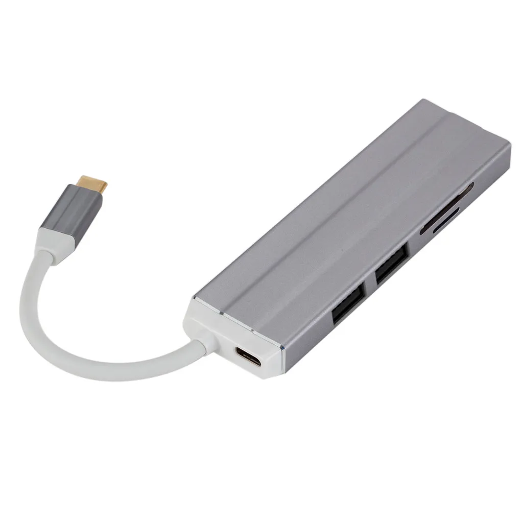 Ouhaobin 6в1 type-C концентратор USB 3,0 адаптер для HDMI 4 K видео PD usb3.0/usb2.0 для чтения SD/TF карты USB порт для ПК