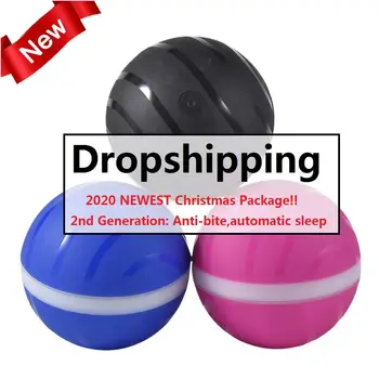 

2020 Christmas Wicked Ball 2nd Generation Anti-Bite Waterproof Pet Toy Magic Roller Ball USB Pet Ball LED Rolling Flash Fun Ball