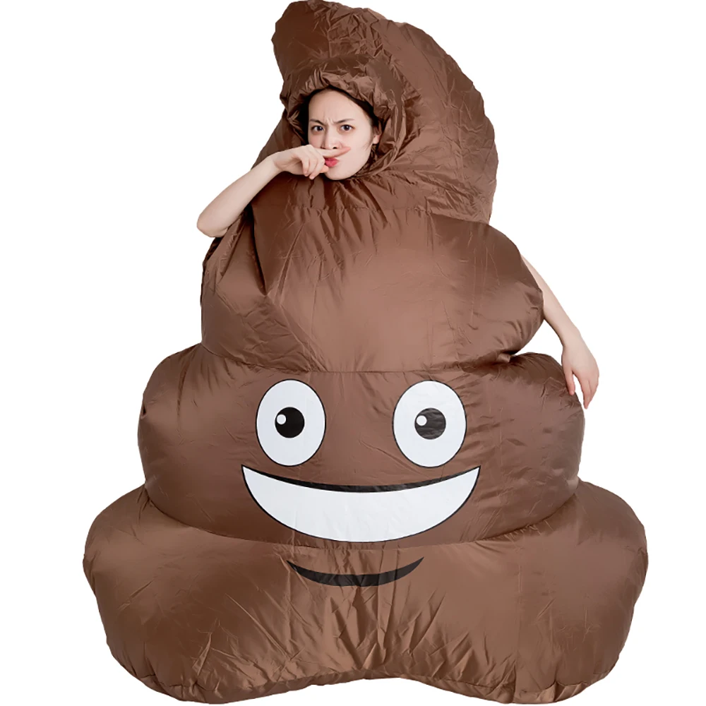 

Coffee Inflatable Halloween Costume Cosplay Blow Up Suit Party Fancy Dress Funny Poof Poop for Adult Jumpsuit Atmosphere Props