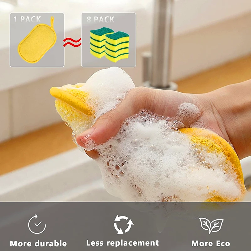 Dish Scrubbers for Cleaning Dishes - Replace Sponges for Dishes - Non  Scratch Scrubbing Cloth for Washing Dishes - Best Alternative Dishwashing  Scrub