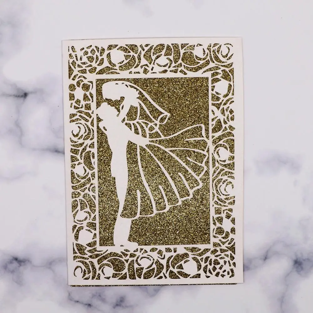 30Pcs/Lot Romantic Wedding Invitations Card Laser Cut Wedding Card Engagement Wedding Party Invite Cards